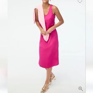 NWT J.Crew Sleeves Elegant Pink Sleeveless Dress‎ Sz 12